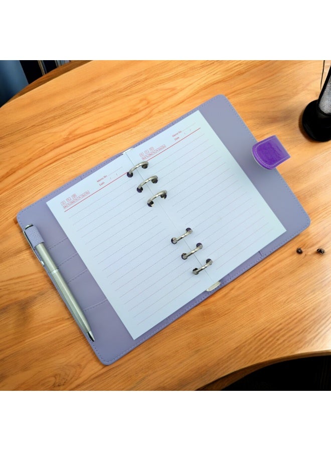 Faux leather wallet, money pouch, budget and notepad with card slots, cash and money compartment - A6 - Image 4